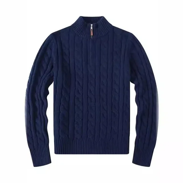 Polo Ralph Lauren Cable Knit Zip Neck Sweater Classic Cable