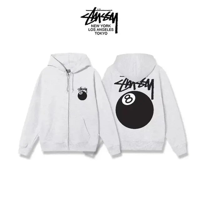 Stüssy Zip-Up Hoodie 8-Ball Print