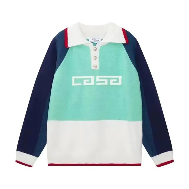 Casablanca Polo Sweater Greek Key Logo