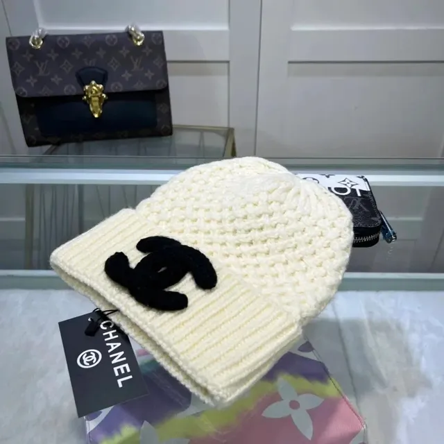 Chanel Knit Beanie CC Logo