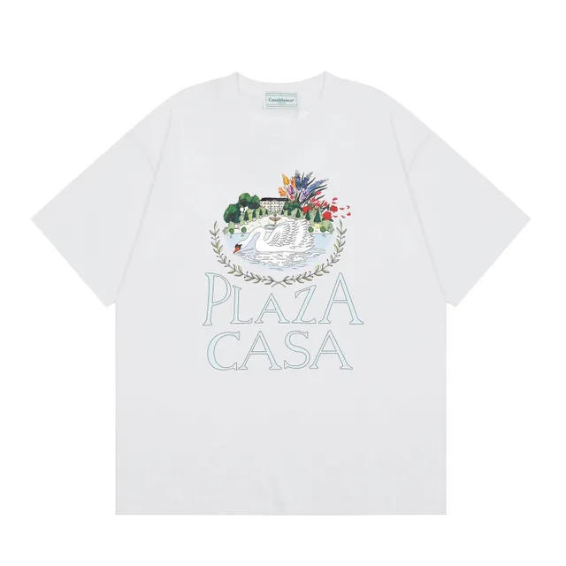 Casablanca Plaza Casa Tee Swan Garden Print