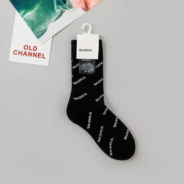 Balenciaga Logo Socks All-Over Print