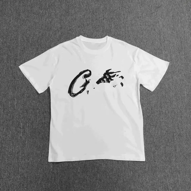 Graphic T-Shirt Black Brushstroke Logo