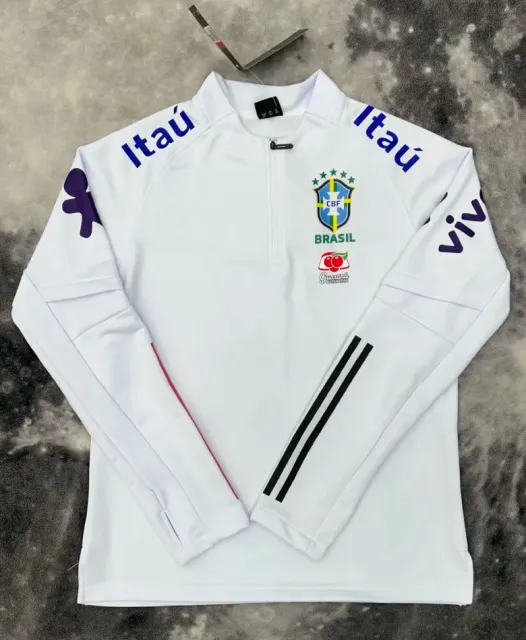 Half-zip white brazil