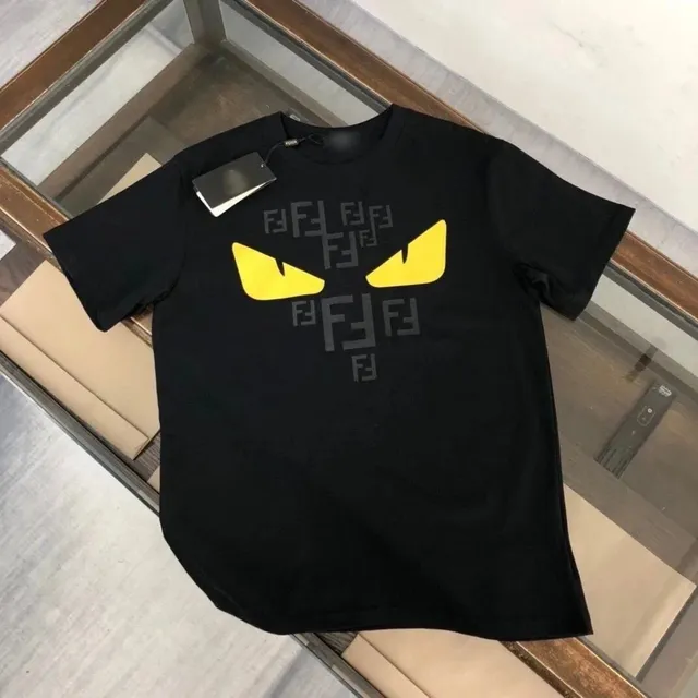 Fendi Monster Eyes T-Shirt FF Logo with Yellow Monster Eyes