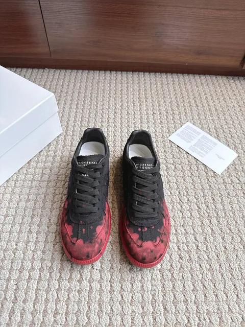 Maison Margiela Future Sneaker Black Red Splatter