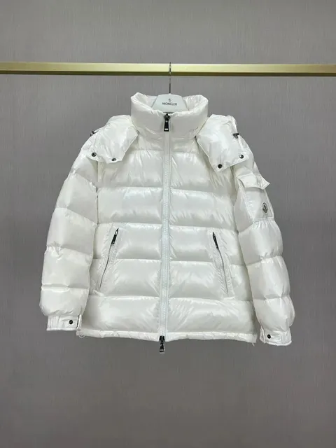 Moncler Puffer Jacket Shiny White