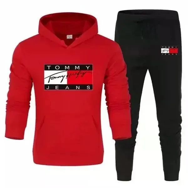 Tommy Hilfiger Hoodie and Joggers Set Logo Print