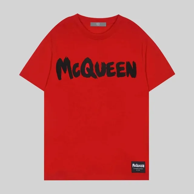 Alexander McQueen Logo T-Shirt Brushstroke Logo