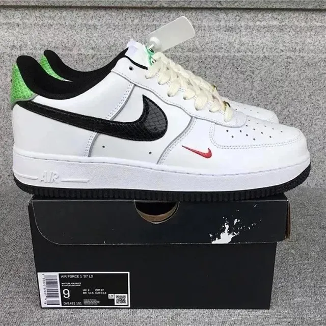 Nike Air Force 1 '07 LX Low White/Black/Neon Green