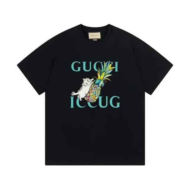 Gucci Graphic T-Shirt Pineapple Cat Print