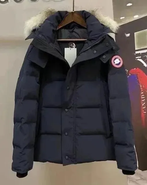 Canada Goose Parka Navy with Fur Trim