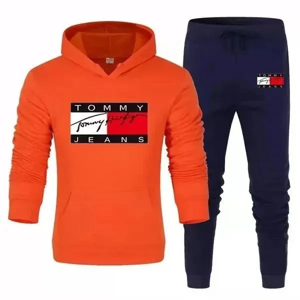 Tommy Hilfiger Hoodie and Joggers Set Logo Print