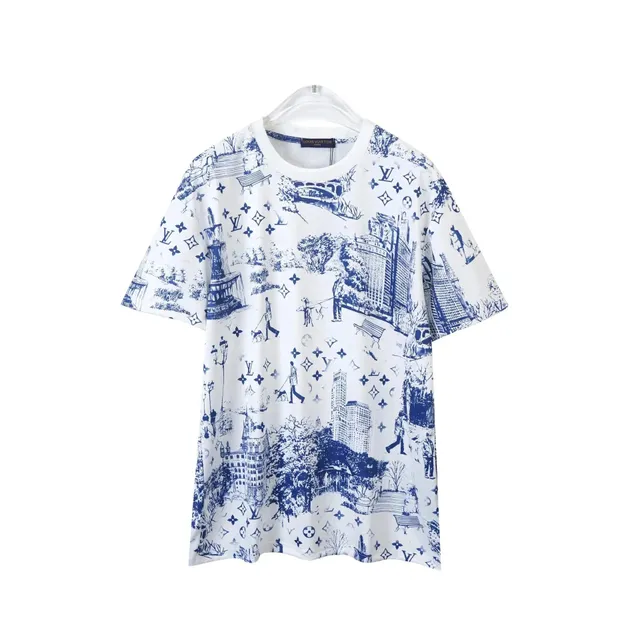 Louis Vuitton T-Shirt Toile de Jouy Print