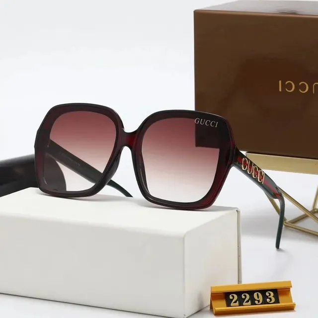 Gucci Square Sunglasses Gradient Lens Brown