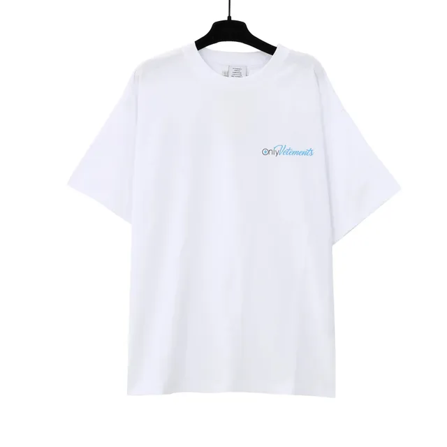 Vetements Logo Tee Light Blue Script