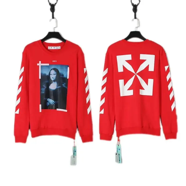 Off-White Crewneck Sweatshirt Mona Lisa Print