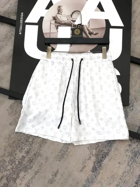 Louis Vuitton Monogram Shorts White with Grey Monogram Print
