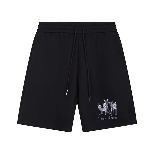 Embroidered Shorts Deer Motif
