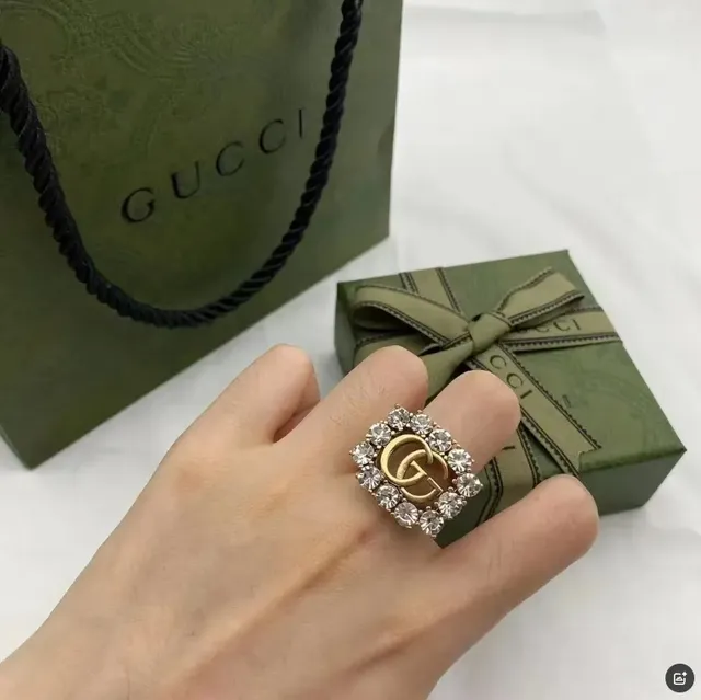Gucci GG Ring Crystal-Embellished