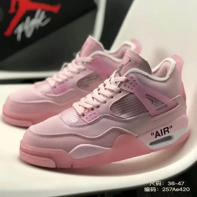 Air Jordan 4 Off-White Pink