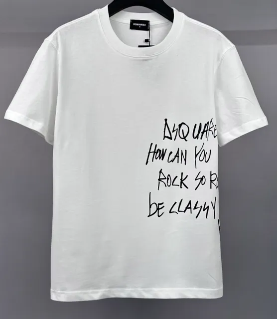 Dsquared2 Graphic Tee How Can You Rock So Be Classy