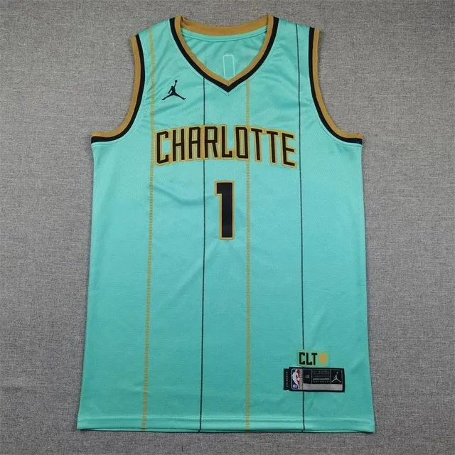 Jordan Charlotte Hornets City Edition Jersey Teal Gold Black