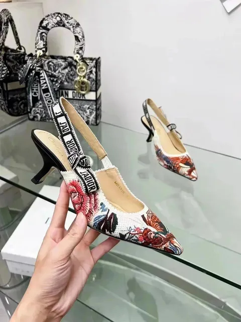 Dior J'adior Slingback Floral Embroidered