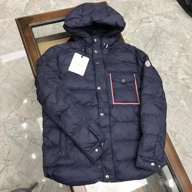 Moncler Quilted Hooded Jacket Contrast Trim Pocket