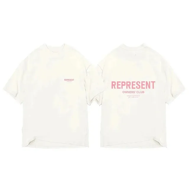 Represent Owners' Club Tee Pink Logo Print