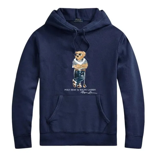 Polo Ralph Lauren Polo Bear Hoodie Navy with Embroidered Bear