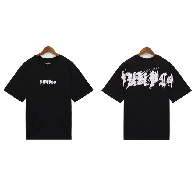 Purple Brand Graphic Tee Distressed Logo Print
