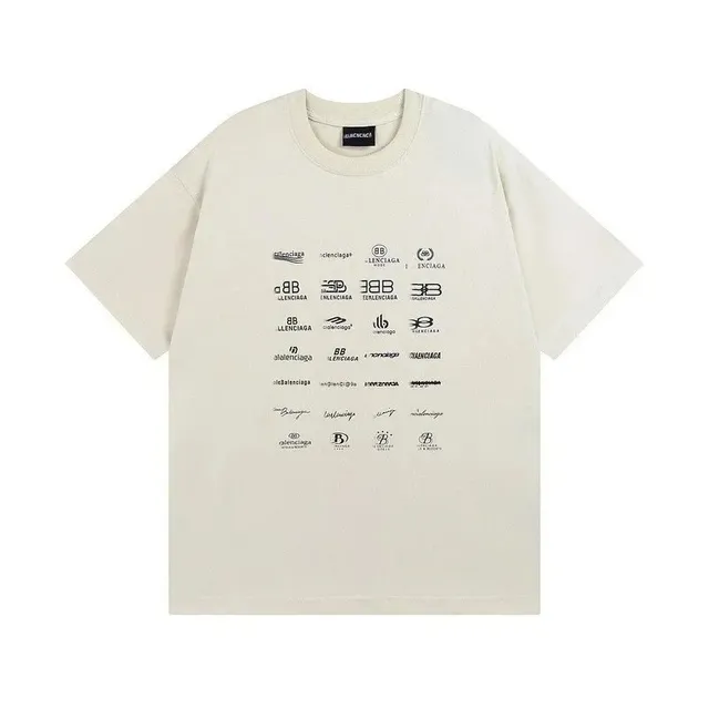 Balenciaga Logo Print T-Shirt Multi-Logo