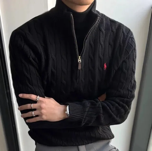 Polo Ralph Lauren Cable Knit Half-Zip Sweater Classic Fit