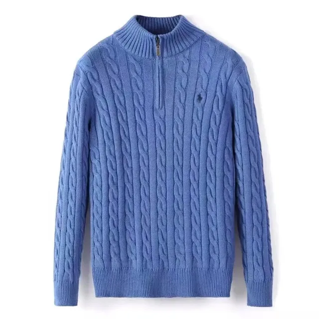 Polo Ralph Lauren Cable Knit Quarter-Zip Sweater Solid Cable Knit