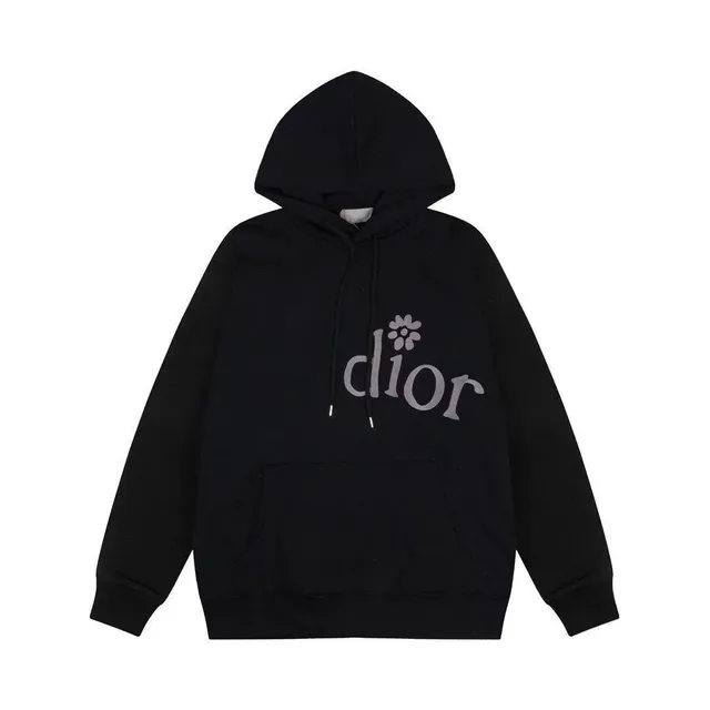 Dior Hooded Sweatshirt Floral Logo