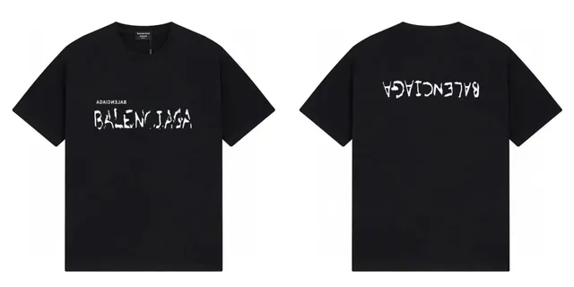 Balenciaga Logo T-Shirt Distressed Print