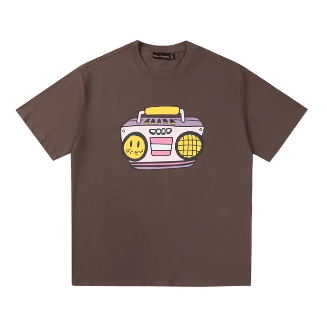 Drew House Boombox Tee Brown with Graphic Print