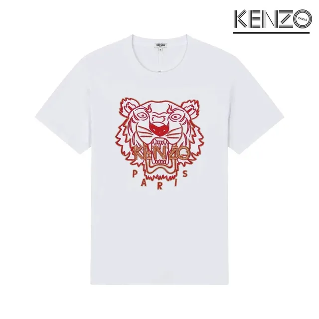 Kenzo Tiger Logo Tee Embroidered Tiger