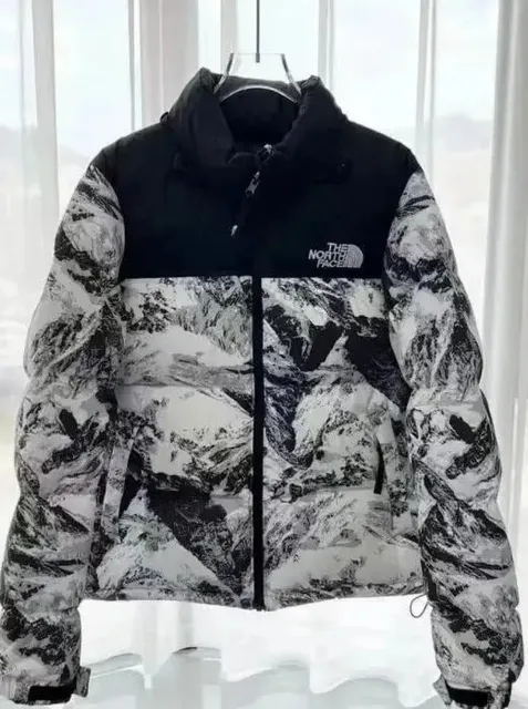 The North Face Nuptse Jacket Mountain Print