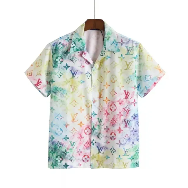 Louis Vuitton Short-Sleeve Shirt Multicolor Monogram Print