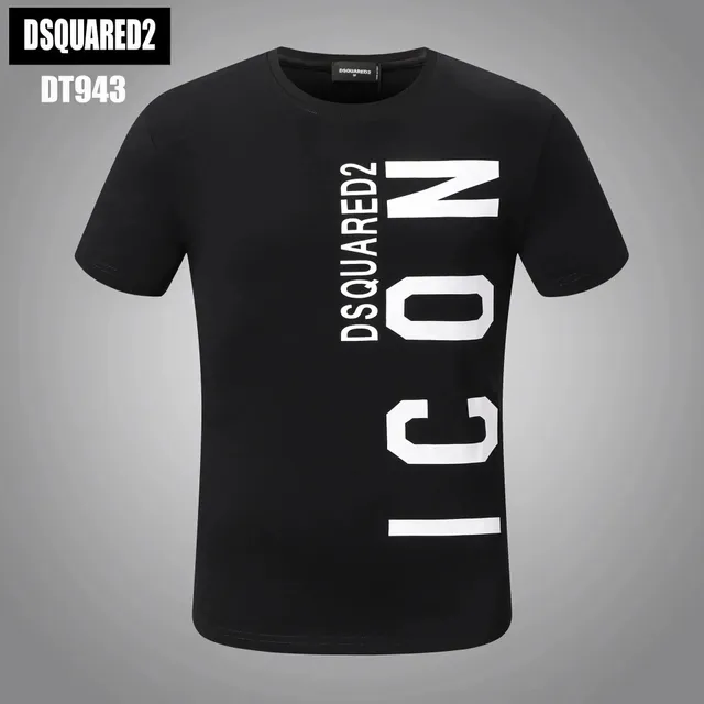 Dsquared2 Icon Graphic Tee Vertical Logo Print