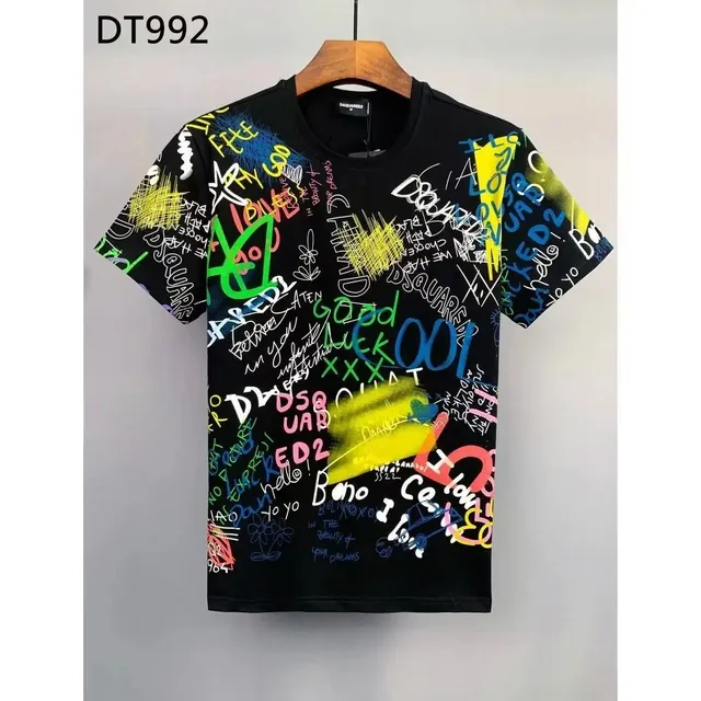 Dsquared2 Graphic Print T-Shirt Multi-Color Graffiti