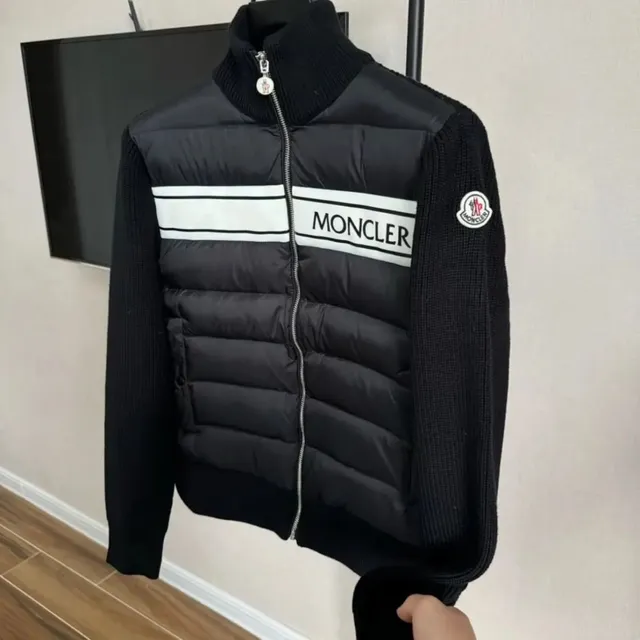 Moncler Knit-Sleeve Puffer Jacket