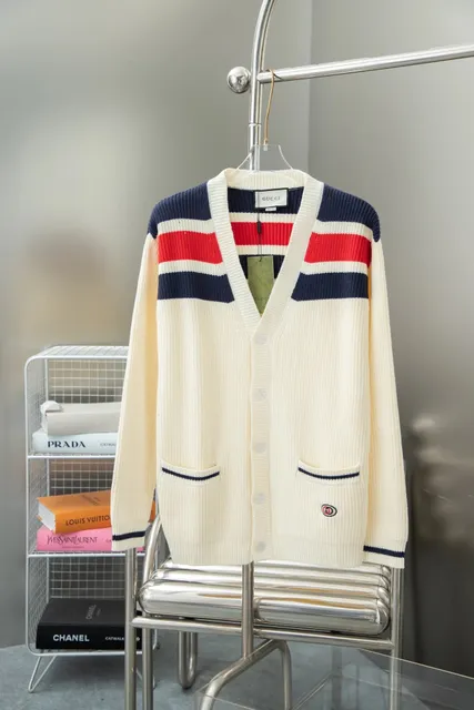 Gucci V-Neck Cardigan Striped