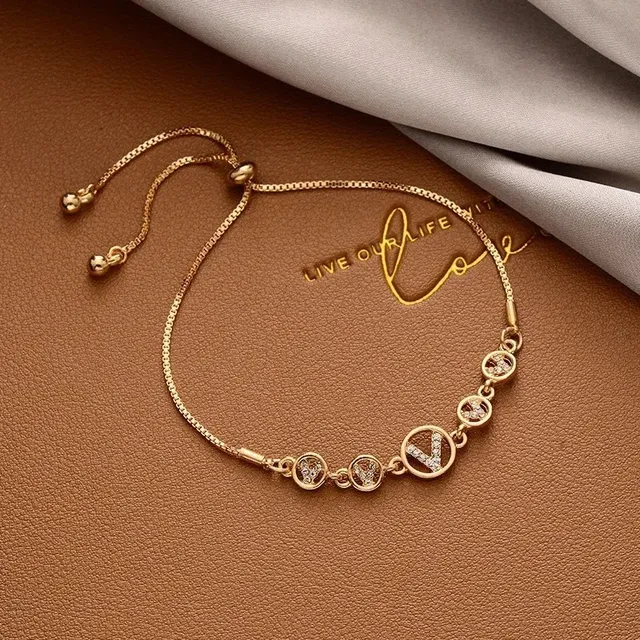 Versace Chain Bracelet Medusa Logo with Crystals