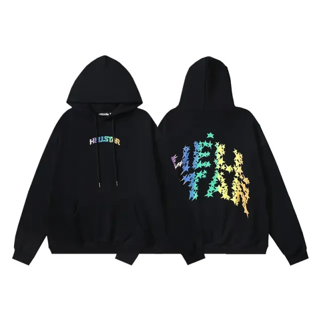 Hollister Hooded Sweatshirt Rainbow Star Logo