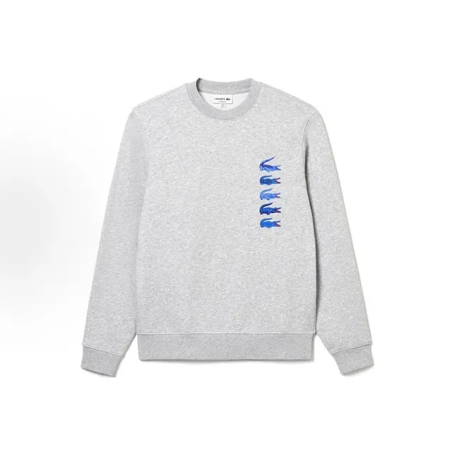 Lacoste Crewneck Sweatshirt Blue Crocodile Print