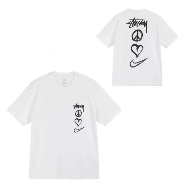 Stüssy × Nike Graphic T-Shirt Peace Heart Swoosh