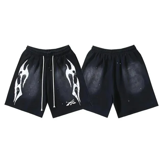 Hellstar Graphic Shorts Flame Print